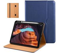 DTTO for iPad (A16) 11th Generation Case 11 Inch 2025, iPad 10th Generation Case 10.9 Inch 2022, Premium Leather Business Folio Stand Cover with Pencil Holder - Auto Wake/Sleep, Navy Blue