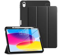 DTTO for iPad (A16) 11th Generation Case 11 Inch 2025, iPad 10th Generation Case 10.9 Inch 2022, Slim Tri-fold Stand Soft TPU Back Protective Cover with Pencil Holder - Auto Sleep/Wake, Black