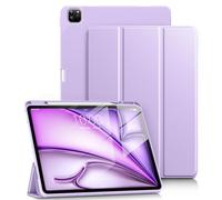 DTTO for iPad Air 13 Inch Case M3/M2 2025/2024, iPad Pro 12.9 Inch Case (6th/ 5th/ 4th/ 3rd Gen), Smart Slim Trifold Stand Soft Cover with Pencil Holder for iPad Air 13", Taro Purple