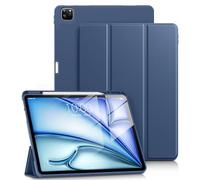DTTO for iPad Air 13 Inch Case M3/M2 2025/2024, iPad Pro 12.9 Inch Case (6th/ 5th/ 4th/ 3rd Gen), Smart Slim Trifold Stand Soft Cover with Pencil Holder for iPad Air 13", Navy Blue