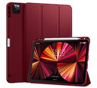 DTTO for iPad Pro 11 inch 4th/3rd/2nd/1st Generation 2022/2021/2020/2018 Case, Smart Slim Trifold Stand Soft TPU Back Cover with Built-in Pencil Holder, Also Fit iPad Air 5/4,Burgundy Red