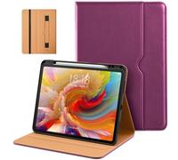 DTTO for iPad Pro 13 inch Case (M4) 2024, Premium Leather Business Folio Stand Cover with Pencil Holder - Auto Wake/Sleep and Multiple Viewing Angles, Built in Hand Strap & Pocket, Purple