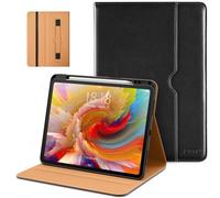DTTO for iPad Pro 13 inch Case (M5/M4) 2025/2024, Premium Leather Business Folio Stand Cover with Pencil Holder - Auto Wake/Sleep & Multiple Viewing Angles, Built in Hand Strap & Pocket, Black