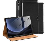 DTTO for Samsung Galaxy Tab S9 FE 5G 10.9 Inch/Galaxy Tab S9 11 Inch Case 2023 Released, Premium Leather Business Folio Stand Cover with S Pen Holder, Auto Sleep/Wake, Black
