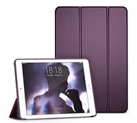 DTTO iPad 9th/ 8th/ 7th Generation 10.2 Case, Lightweight Soft TPU Back for iPad 10.2 Inch (2021/2020/2019) [Auto Wake/Sleep + Trifold Stand] - Dark Purple
