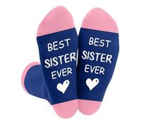 DTUIEUI Sister Gifts for Sisters Adults,Big Sister Birthday Christmas Valentines Galentines Graduation Leaving Work Gifts from Sister Presents for Sisters from Brother,Funny Socks