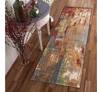 DTUQYX Runner, Long, Non-Slip Hallway Rug, Kitchen, 100 x 250 cm, Polyester, Washable and Durable, Bedroom Pattern Carpet, for Living Room, Office, Dining Room, Adjustable Carpet Runner, Sold by the