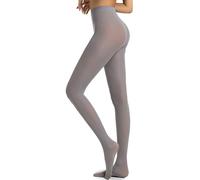 DTWAWA Womens 40 Den Opaque Control Top Tights, High Waist Pantyhose - Grey