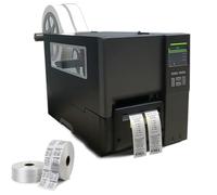 DTWEFF Industrial Label Printer, Thermal Transfer Industrial Printer, HD600Dpi Resolution, Serial RS232/USB, 512MB Ultra-Large Flash Memo-ry(DoubleRow)