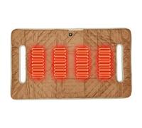 DTWEFF USB Heated Seat Cushion Towel Blanket, Waterproof Heated Golf Cart Seat Cushion, Comfortable Sports Cart Seat Cushion, 4 Heating Zones, USB/Type-C Powered(Brown)