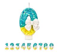 DTXLX Bow Number 0 Birthday Candles Cake Decoration