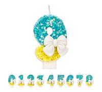 DTXLX Bow Number 9 Birthday Candles Cake Decoration