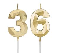 DTXLX Gold Number 36 Birthday Candles Cake Decoration