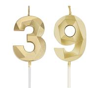 DTXLX Gold Number 39 Birthday Candles Cake Decoration