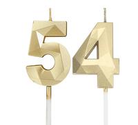 DTXLX Gold Number 54 Birthday Candles Cake Decoration