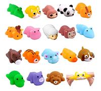 DTYDECLE 18pcs Mochi Squishy Toys, Mini Jungle Animals Squishies Soft Squeeze Fidget Toys Kawaii Stress Relief Toys for Boys Girls Birthday Party Favors