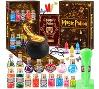 DTYDECLE 22pcs Magic Bottle Kit, Magic Mix Wizard Potion Plastic Bottle Craft Toy Kits for Kids Girls Boys Age 6+