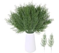 DTYDECLE 50pcs Christmas Pine Branches, Artificial Pine Needles Xmas Green Faux Fake Artificial Pines Sprigs Branches Christmas Faux Leaves Stems for Xmas DIY Craft Greenery Wreath Decorations