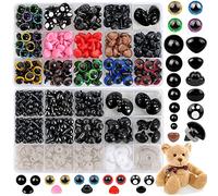 DTYDECLE 700pcs Safety Eyes Toy, Plastic Colorful Glitter Craft Doll Noses with Washers for Crochet Stuffed Amigurumi Animals Teddy Bear Soft Toy Making DIY Crafts