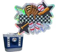 dtylean Embroidered Baseball Mama Patch for Yeti Camino Caryall, 3.65x3.15 Inch Hook and Loop Patch for Backpack, Dog Vest, Jacket, Hats
