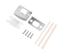 Dtype Door Latch Restorer and Strike Plate Repair Kits with Spacer Shim for Home Door Solutions (Silver)