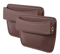 DTZAEUKE Car Seat Gap Filler Organiser For Citroen C3 / C3 Aircross / C3-XR / C3 Picasso/C-Elysee, Pu Leather Seats Storage Box Organizer Side Pocket Waterproof Accessories,Brown