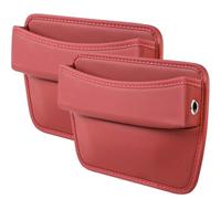 DTZAEUKE Car Seat Gap Filler Organiser For Citroen C4 / C4 X / C4 Aircross / C4 Cactus / C4 Picasso / C4 SpaceToure, Pu Leather Seats Storage Box Organizer Side Pocket Waterproof Accessories,Red