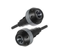 DTZAEUKE Pair Motorcycle Frame Sliders Crash Protector Aluminum Frame Protection Sliders for Ducati Monster S2 S4 S4R 400 600 750 800 900 1000 2001-2008, Optional M8 M10 Mounting Bolts,Grey-M8
