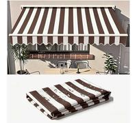 Du 8x9ft PatioReplacement FabricWeatherproof Vinyl Polyester for 8'16' s Ideal for Yard Deck Balcony & White Stripes (e Not Included)