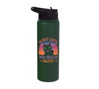 Du Bist Funny Dich Töte Ich Last Cat Cats Stainless Steel Insulated Water Bottle