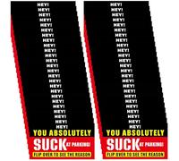 "Du bist scheiße auf Parkkarten", Bad Parking Cards, Warning Sign for Fake Parking Tickets - 50 x Funny "Du hast wie ein Idiot geparkt" Cards, Bad Parking Tickets, Business Cards, Car Accessories