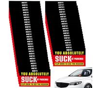 Du bist scheiße auf Parkkarten,Schlechte Parkkarten - Warning Sign for Fake Parking Tickets - 50 x Funny "Du hast wie ein Idiot geparkt" Cards, Bad Parking Tickets, Business Cards, Car Accessories
