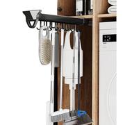 Du Broom and Mop Holder with HooMultifunctal nizer for Cabi and ShelvesSto Solut for Cleaning Tools & Removable