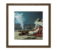 Du Nouy A Eunuchs Dream Painting 8X8 Inch Square Wooden Framed Wall Art Print Picture with Mount Artery8 Brown One Size