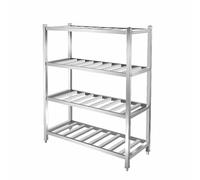 Du Stainless 4Tier Adjustable Kitchen Sto ShelvesCommercial FloorStanding R for Home Restaurant Warehouse 27.6"x23.6"x59.1"