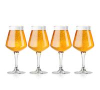 DU VINO Nucleated Teku 3.0 Beer Glass, 14.2 oz, 4 Pack - Insulated Glassware for Better Head Retention & Aroma Release, Craft Beer Glasses for Home