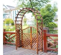 Du Weatherproof Wooden Garden ArborRose Arch Trellis for Climbing Plants Easy Assembly Wedding Archway Perfect Outdoor Decor