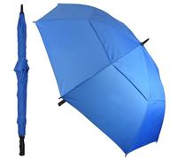 DUA Double Canopy Vented Auto Open Golf Umbrella (Blue)