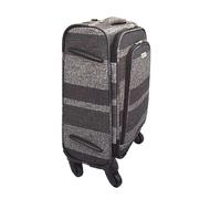 DUA Highbury Stylish 4 Spinner Wheel Suitcase Trolley Case Range (Small 54 CM, Grey Stripe)