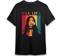 Dua Lipa T Shirt Graphics Color Singer Pop Hot Tee Top Tee Classic Vintage Retro Style 90s Music for Men and Women Black