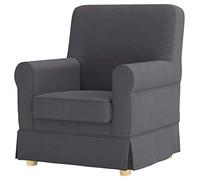 Duable Ektorp Jennylund Cover Replacement Custom Made Compatible for IKEA Jennylund Chair. an Armchair Sofa Slipcover Replacement (Polyester Flax Dark Gray)