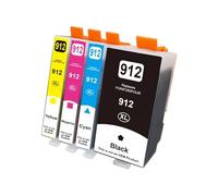 DUAEANXI 912XL Compatible Ink Cartridge for HP912 OfficeJet 8010 8012 8013 8014 8015 8017 8018 8020 8022 8023 8024 8025 Printer(4pcs-1SET)