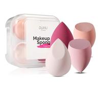 DUAIU 4 Pack Beauty Blender Foundation Sponges Set 4 Color, Latex Free with 1 Sponge Holder Case for Liquid Foundation Powder Sunscreen and Cream