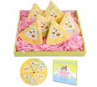 DUAIU Bath Bombs Gift Set, 6 Pcs Natural Pizza Kids Bath Bombs Organic Bubble with Essential Oil Gifts for Her Birthday Anniversary Valentines Mothers Day for Women Girls and Boys