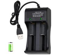 Dual 18650 Battery Charger 3.7V/4.2V Li-ion Rechargeable Batteries Charger Universal USB Battery Fast Charging Slots for 10440 14500 16340 16650 14650 18350 18500 26650 18650 Batteries
