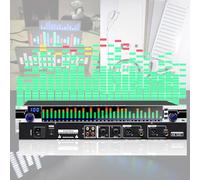 Dual 31-Band Stereo Graphic Equalizer, Graphic Equalizer Balanced Effect Controller Dj Digital Mixer Processor Dsp Feedback Eliminator, for Recording Studio, Broadcast Room