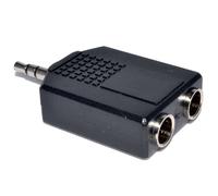 kenable Dual 6.35mm Stereo Sockets to Stereo 3.5mm Jack Plug Audio Adapter