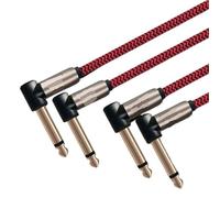 Dual 6.5mm to Dual 6.5mm Audio Cable 1/4" TS Jack 2 6.5mm to 2 6.5mm for Amplifier Mixer Electronic Organ Guitar Cable(Red 2L to 2L Type,3m)