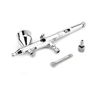 Dual Action Airbrush Kit for Cake Decorating Makeup Nail Art 0.2MM Gravity Feed - Durable Material Ideal for Artists and Hobbyists