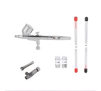Dual - Action Airbrush Spray Gun, Gravity Feed Cup, Multi - Purpose - Precise Air Fluid Control, Trigger Lock Security, Ideal for Art Crafts Nail Beauty Body Cake Decoration
